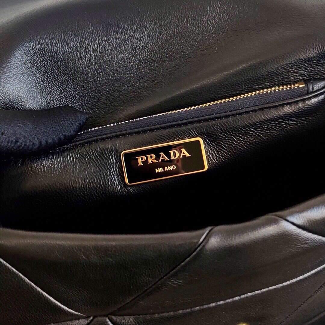 Prada 1BD292 Prada System nappa leather patchwork Bag Black - luxibagsmall