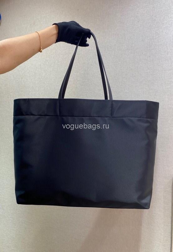 Prada 1BG107 Re Nylon Medium Tote Bag Black - luxibagsmall