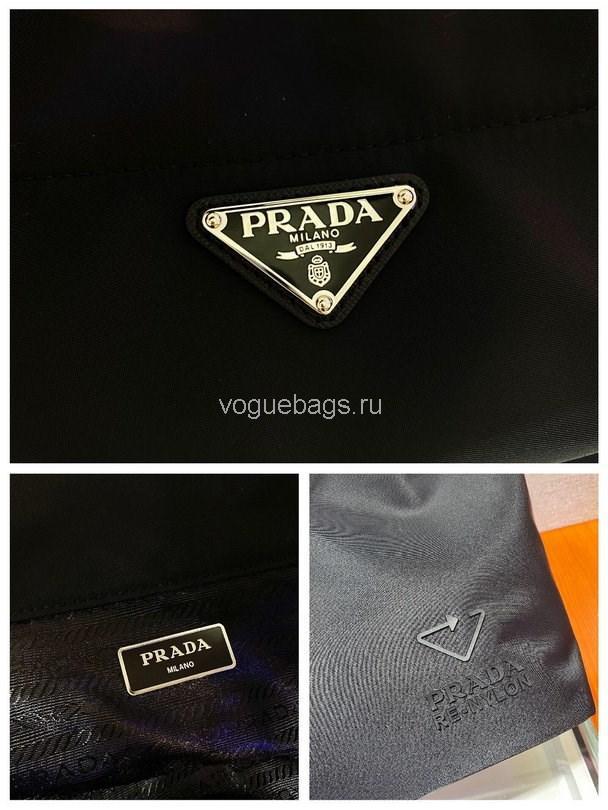 Prada 1BG107 Re Nylon Medium Tote Bag Black - luxibagsmall