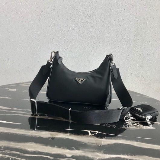 Prada 1BH204 Prada Re-Edition 2005 Nylon Bag Black - luxibagsmall