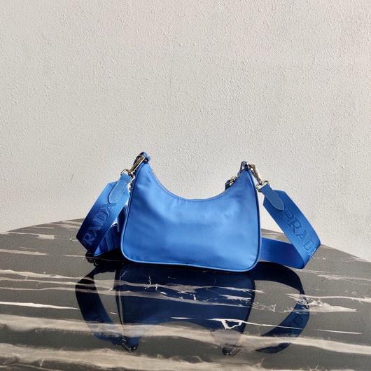 Prada 1BH204 Prada Re-Edition 2005 Nylon Bag Blue - luxibagsmall