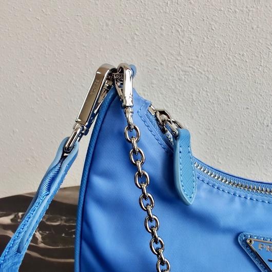 Prada 1BH204 Prada Re-Edition 2005 Nylon Bag Blue - luxibagsmall