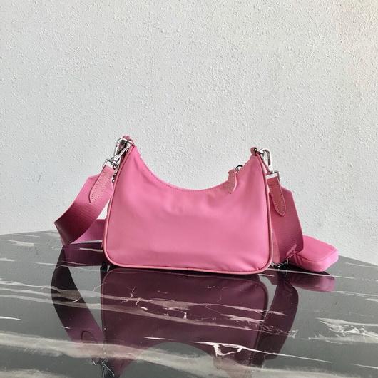 Prada 1BH204 Prada Re-Edition 2005 Nylon Bag Pink - luxibagsmall