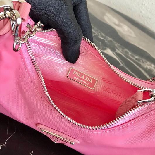 Prada 1BH204 Prada Re-Edition 2005 Nylon Bag Pink - luxibagsmall