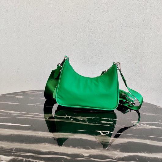 Prada 1BH204 Prada Re-Edition 2005 Nylon Bag Green - luxibagsmall