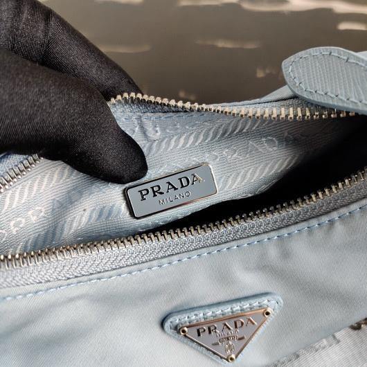 Prada 1BH204 Prada Re-Edition 2005 Nylon Bag Light Blue - luxibagsmall