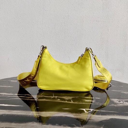 Prada 1BH204 Prada Re-Edition 2005 Nylon Bag Light Yellow - luxibagsmall