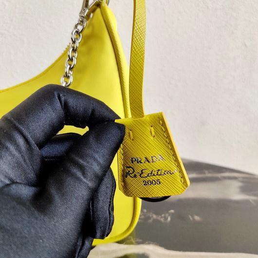 Prada 1BH204 Prada Re-Edition 2005 Nylon Bag Light Yellow - luxibagsmall