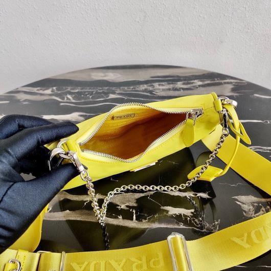 Prada 1BH204 Prada Re-Edition 2005 Nylon Bag Light Yellow - luxibagsmall