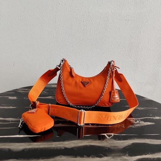 Prada 1BH204 Prada Re-Edition 2005 Nylon Bag Orange - luxibagsmall