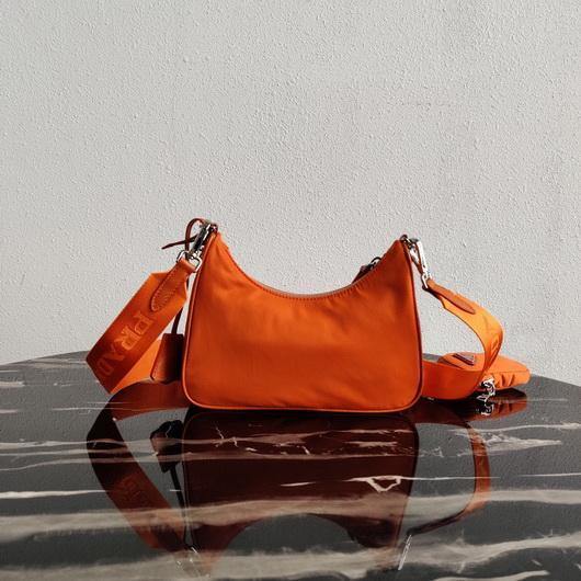 Prada 1BH204 Prada Re-Edition 2005 Nylon Bag Orange - luxibagsmall