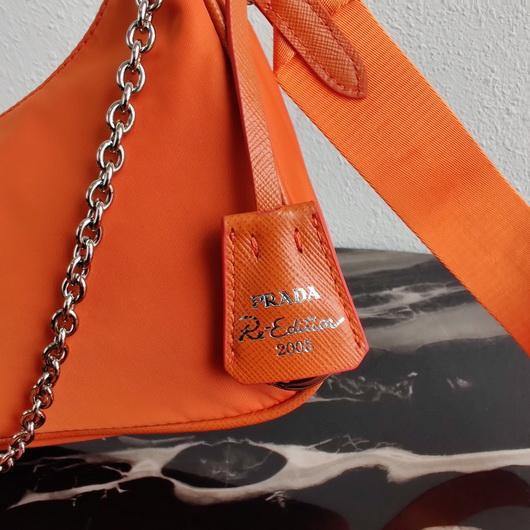 Prada 1BH204 Prada Re-Edition 2005 Nylon Bag Orange - luxibagsmall