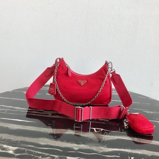 Prada 1BH204 Prada Re-Edition 2005 Nylon Bag Red - luxibagsmall