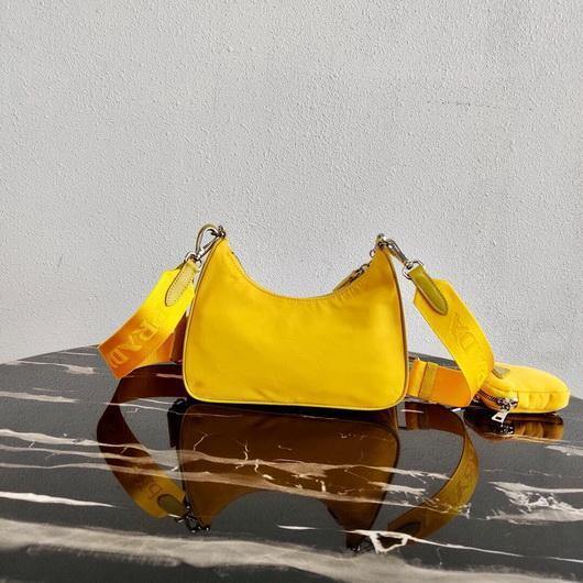 Prada 1BH204 Prada Re-Edition 2005 Nylon Bag Yellow - luxibagsmall