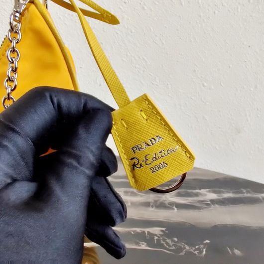 Prada 1BH204 Prada Re-Edition 2005 Nylon Bag Yellow - luxibagsmall