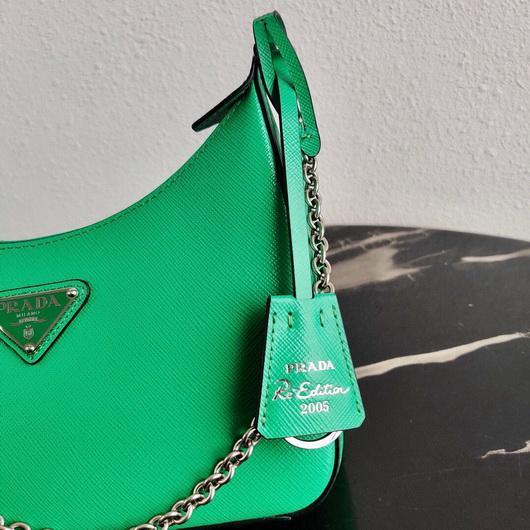 Prada 1BH204 Prada Re-Edition 2005 Saffiano leather Bag in Green - luxibagsmall