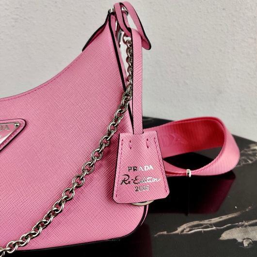 Prada 1BH204 Prada Re-Edition 2005 Saffiano leather Bag in Pink - luxibagsmall