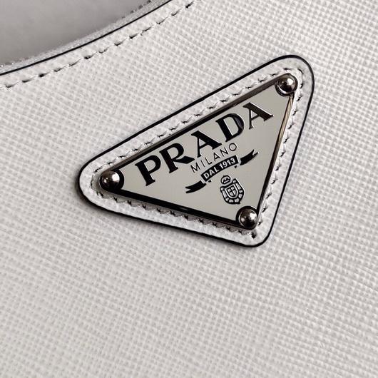 Prada 1BH204 Prada Re-Edition 2005 Saffiano leather Bag in White Silver - luxibagsmall