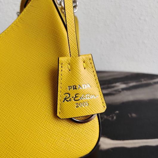 Prada 1BH204 Prada Re-Edition 2005 Saffiano leather Bag in Yellow - luxibagsmall