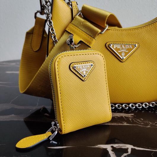 Prada 1BH204 Prada Re-Edition 2005 Saffiano leather Bag in Yellow - luxibagsmall