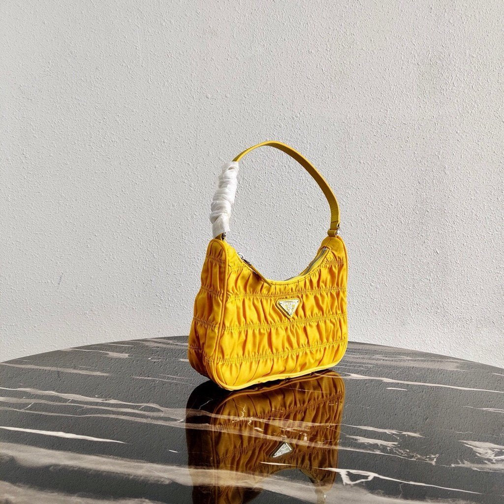 Prada 1NE204 Prada Nylon and Saffiano Leather Mini Bag in Yellow - luxibagsmall