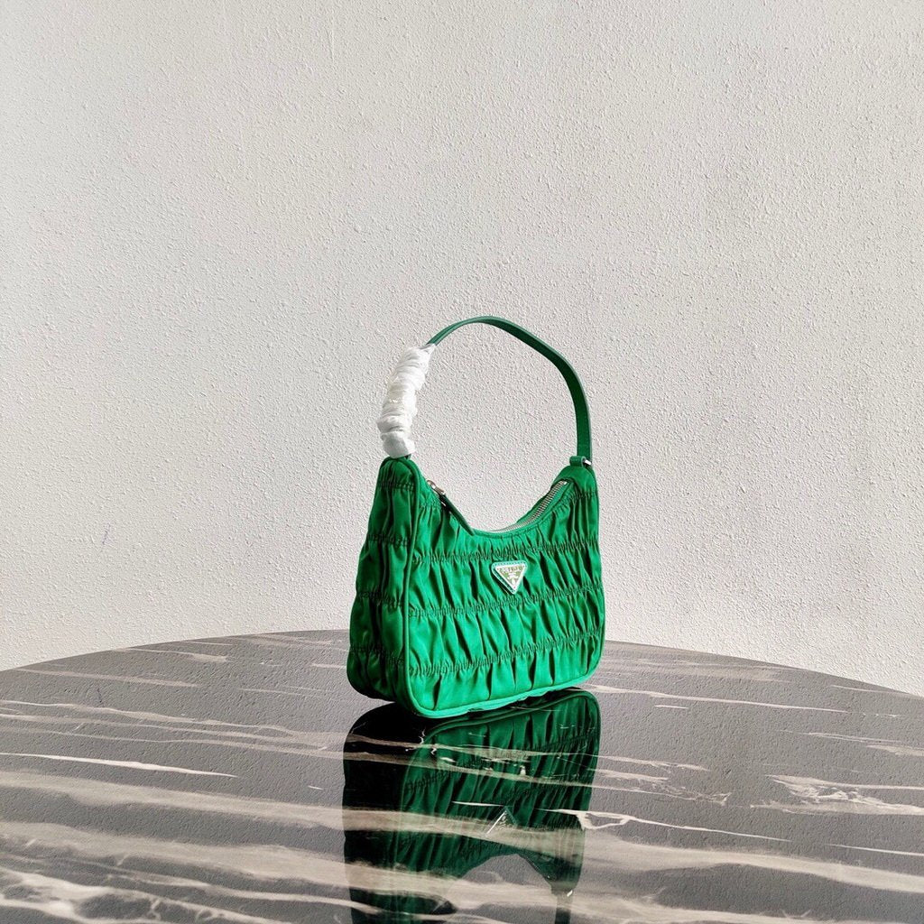 Prada 1NE204 Prada Nylon and Saffiano Leather Mini Bag in Green - luxibagsmall