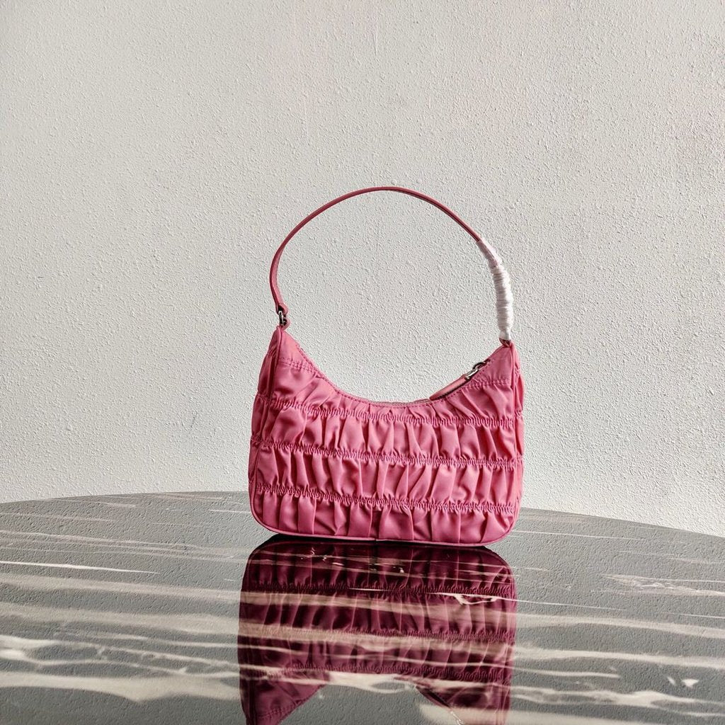 Prada 1NE204 Prada Nylon and Saffiano Leather Mini Bag in Pink - luxibagsmall