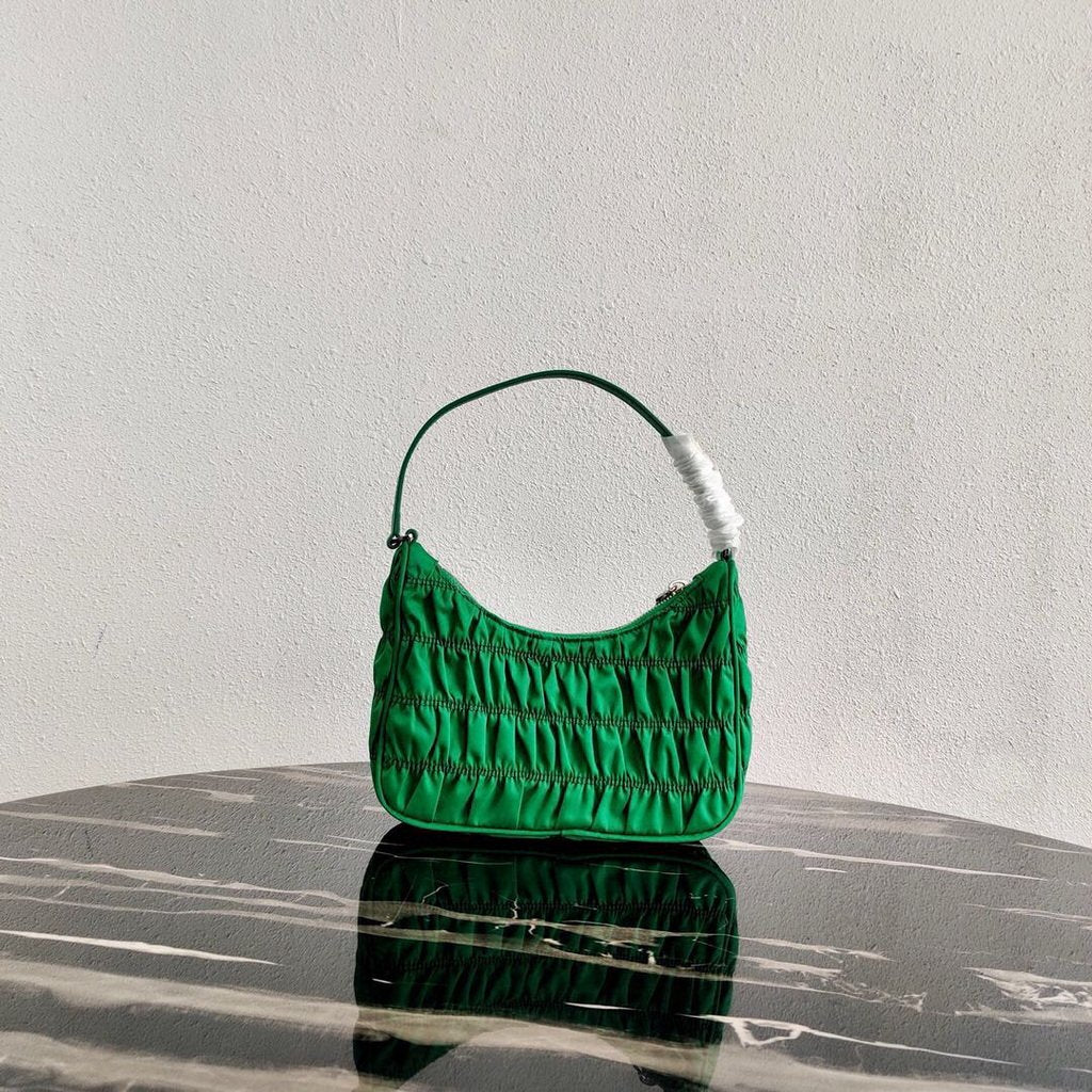 Prada 1NE204 Prada Nylon and Saffiano Leather Mini Bag in Green - luxibagsmall