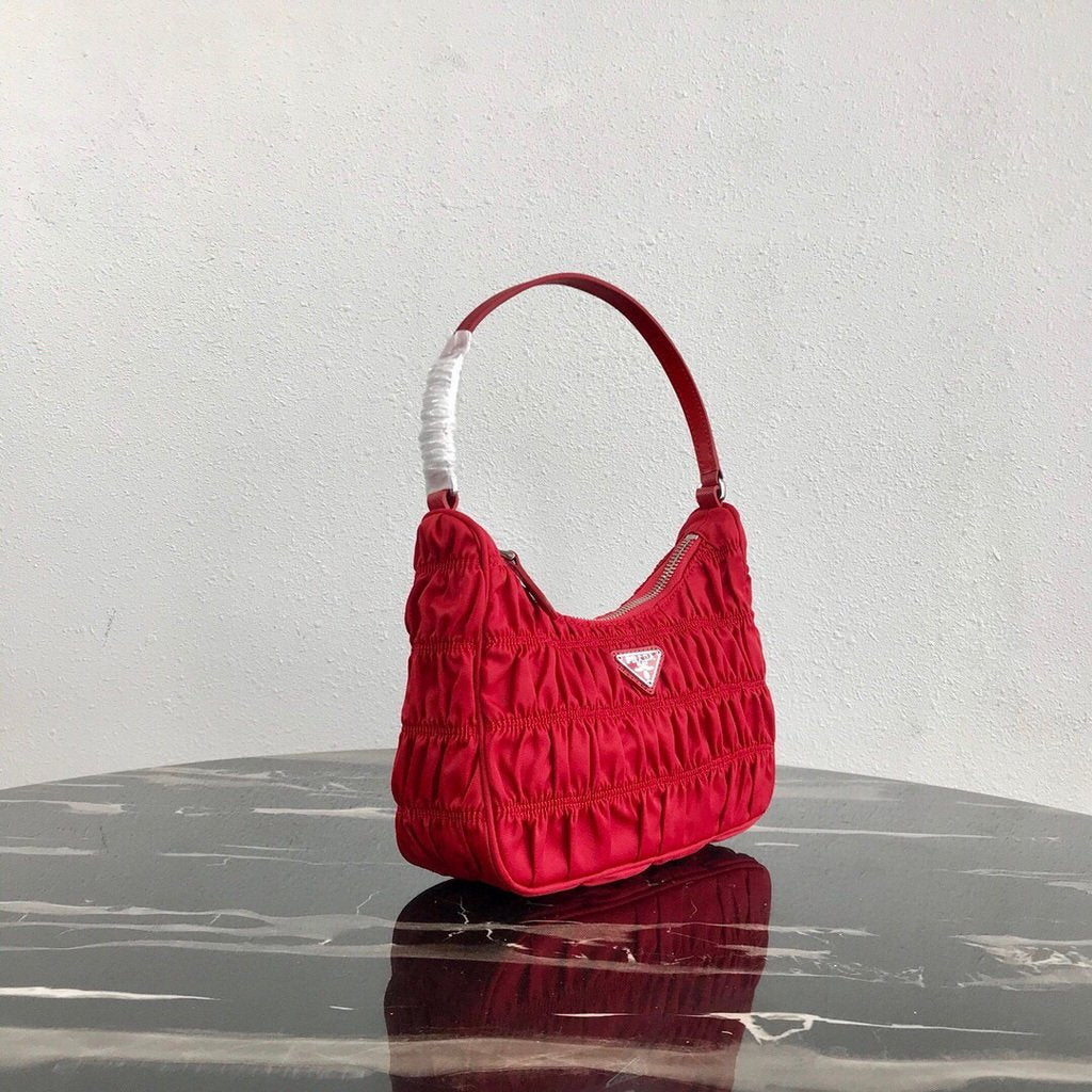 Prada 1NE204 Prada Nylon and Saffiano Leather Mini Bag in Red - luxibagsmall