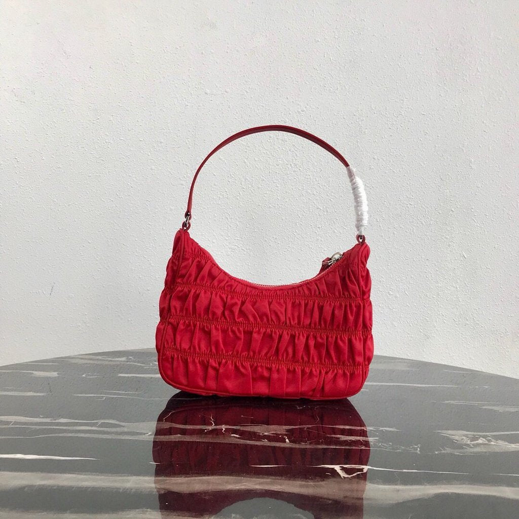 Prada 1NE204 Prada Nylon and Saffiano Leather Mini Bag in Red - luxibagsmall