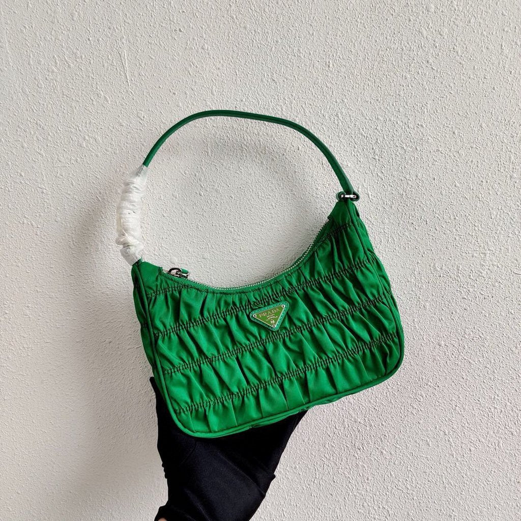 Prada 1NE204 Prada Nylon and Saffiano Leather Mini Bag in Green - luxibagsmall