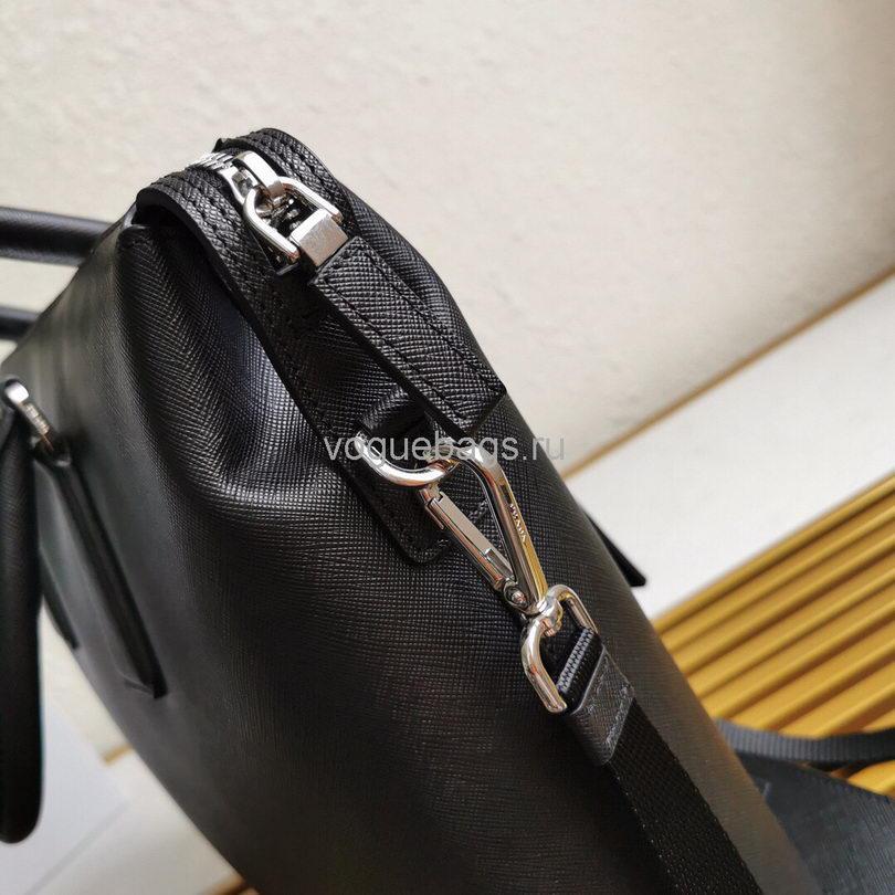 Prada 2VG044 Saffiano Leather Tote Bag in Black - luxibagsmall