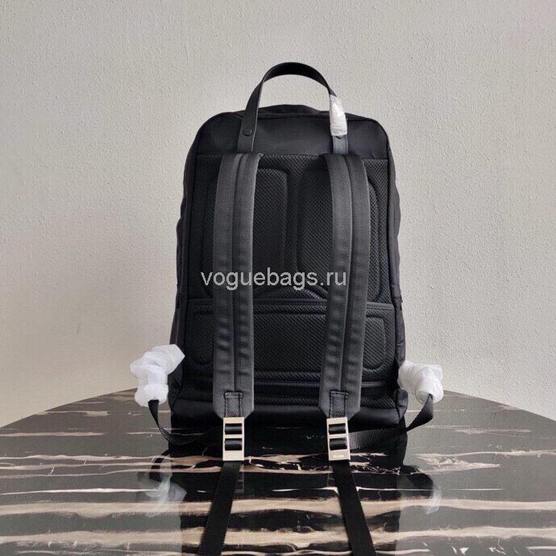 Prada 2VZ048 Nylon And Saffiano Leather Backpack Bag in Black - luxibagsmall