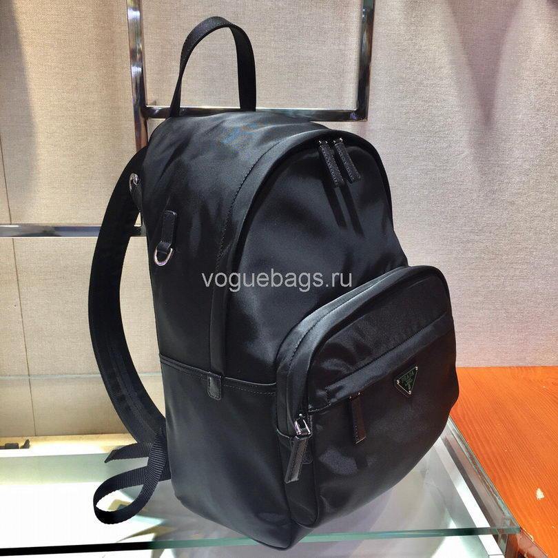 Prada 2V066 Tessuto Zainetto Nylon And Leather Backpack in Black - luxibagsmall