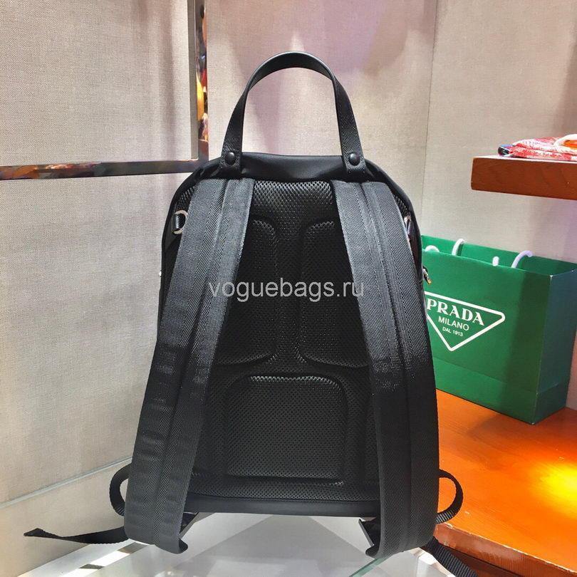 Prada 2V066 Tessuto Zainetto Nylon And Leather Backpack in Black - luxibagsmall