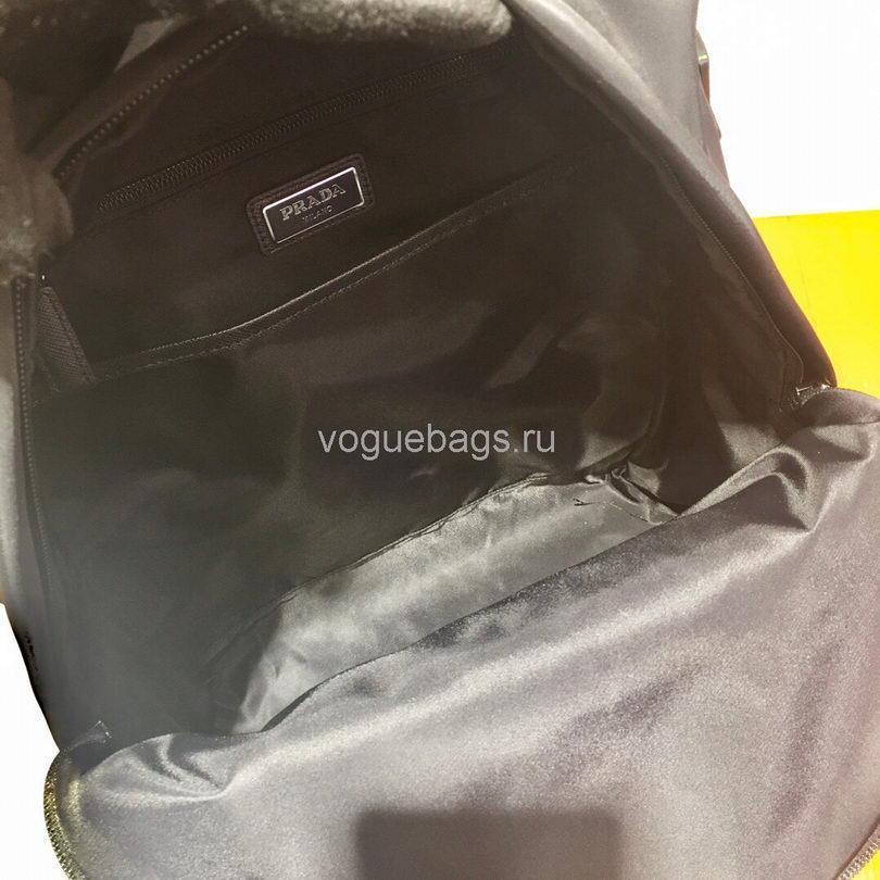 Prada 2V066 Tessuto Zainetto Nylon And Leather Backpack in Black - luxibagsmall