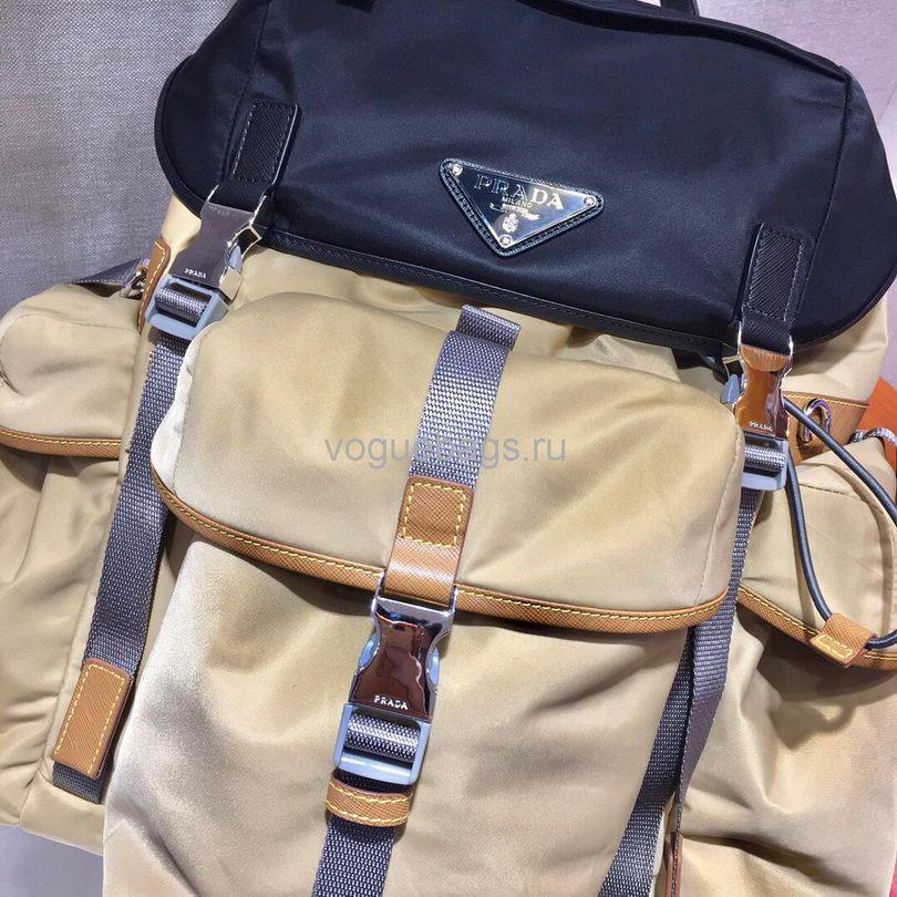 Prada 2VZ074 Nylon Backpack Bag in Brown - luxibagsmall