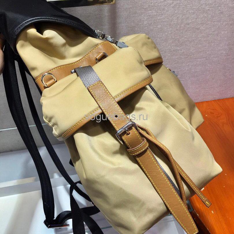 Prada 2VZ074 Nylon Backpack Bag in Brown - luxibagsmall