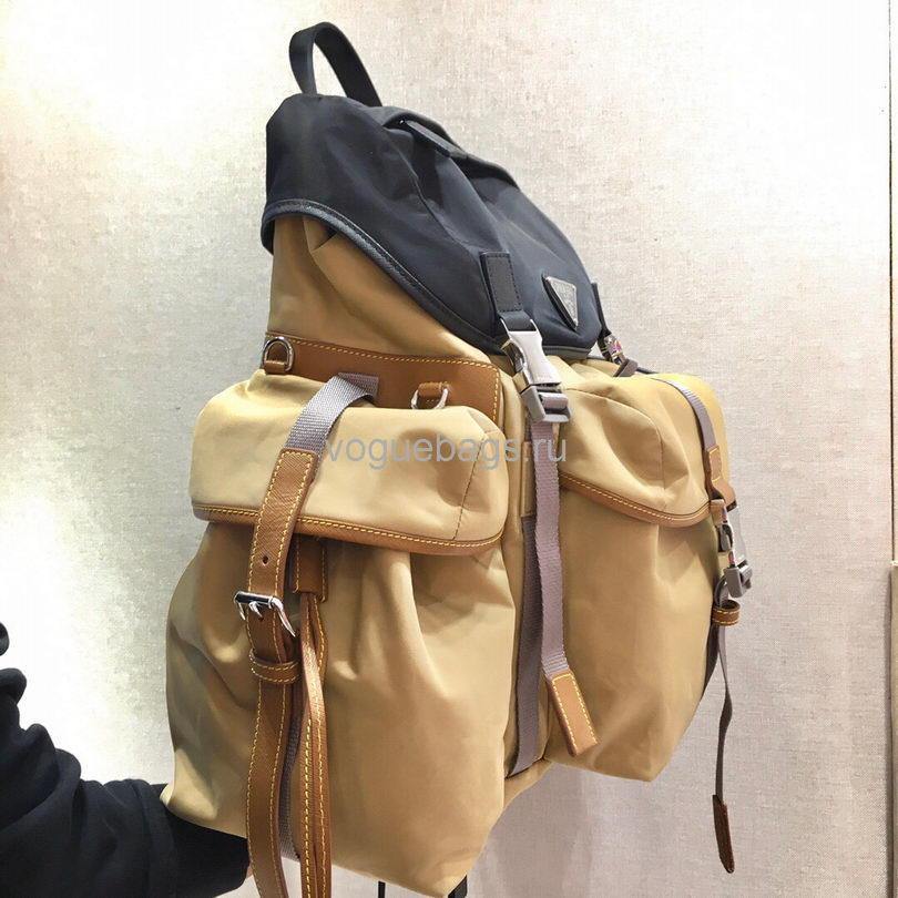 Prada 2VZ074 Nylon Backpack Bag in Brown - luxibagsmall