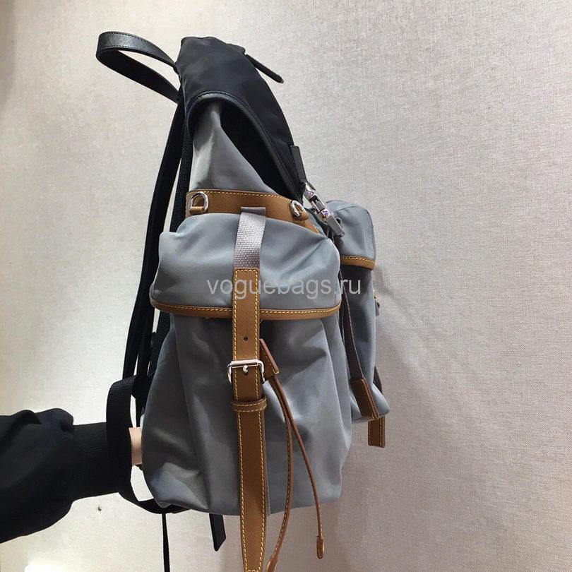 Prada 2VZ074 Nylon Backpack Bag in Gray - luxibagsmall