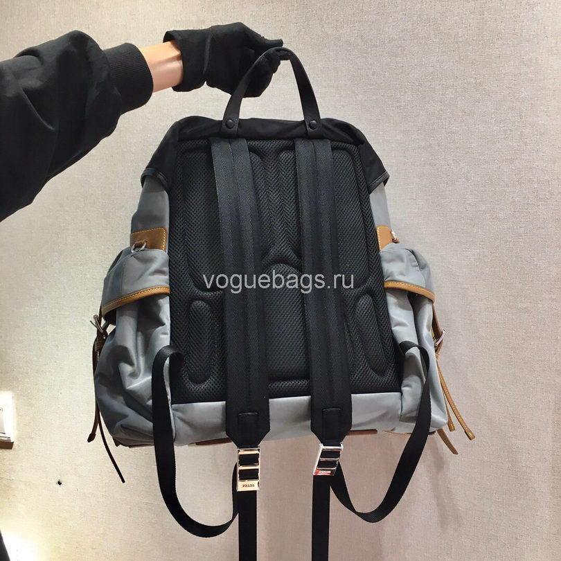 Prada 2VZ074 Nylon Backpack Bag in Gray - luxibagsmall