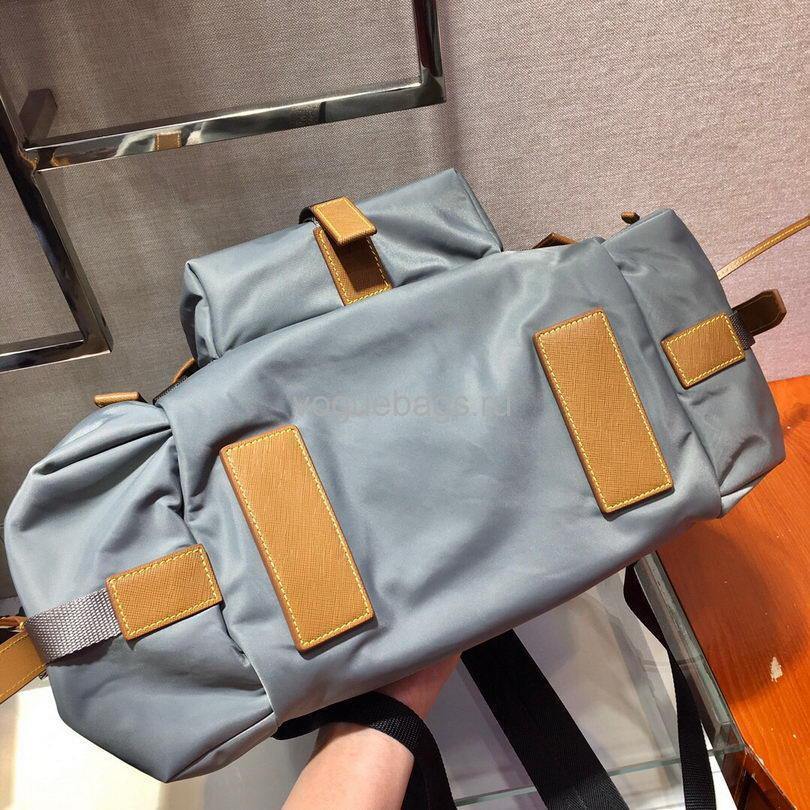 Prada 2VZ074 Nylon Backpack Bag in Gray - luxibagsmall