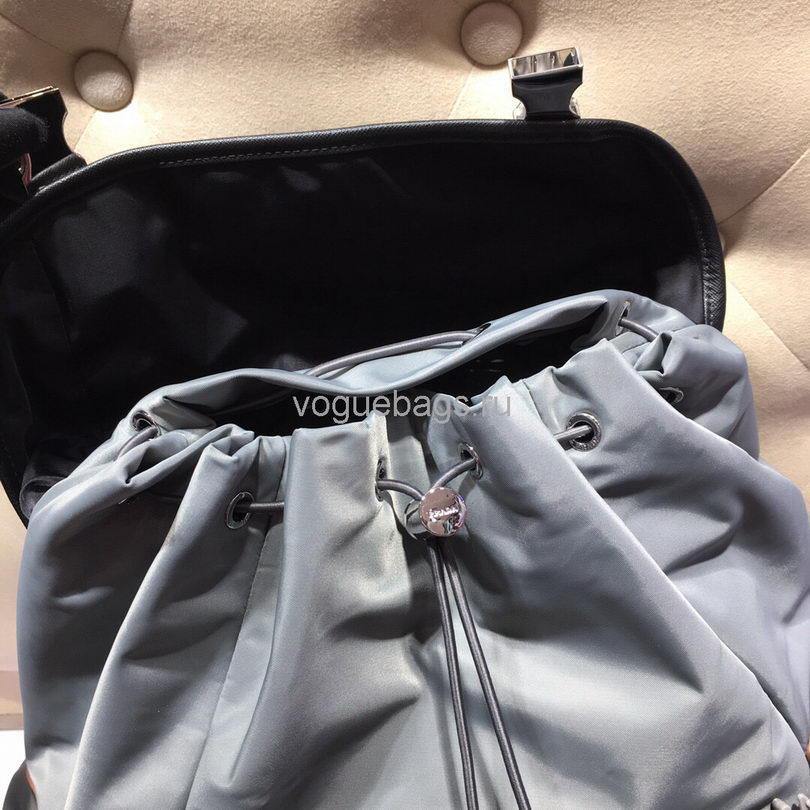 Prada 2VZ074 Nylon Backpack Bag in Gray - luxibagsmall