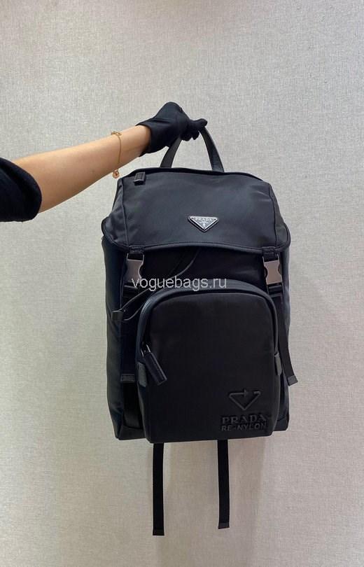 Prada 2VZ135 Nylon Backpack In Black Bag - luxibagsmall