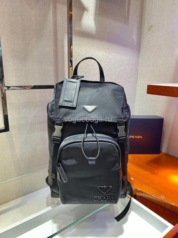 Prada 2VZ135 Nylon Backpack In Black Bag - luxibagsmall