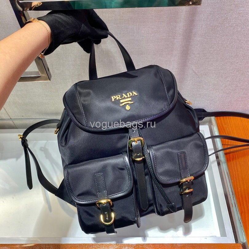 Prada Robot Fabric Backpack 1BZ677 In Black - luxibagsmall