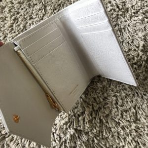 YSL 403943 Yves Saint Laurent Compact Tri-Fold Wallet White - luxibagsmall