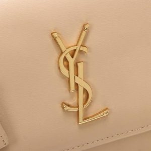 YSL 442906 Yves Saint Laurent Sunset Medium In Smooth Leather Apricot - luxibagsmall