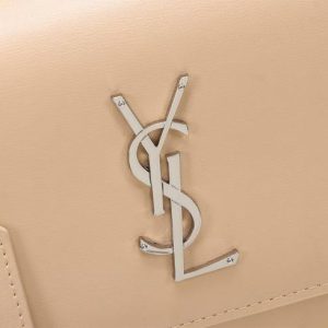 YSL 442906 Yves Saint Laurent Sunset Medium In Smooth Leather Apricot - luxibagsmall