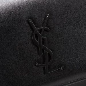 YSL 442906 Yves Saint Laurent Sunset Medium In Smooth Leather Black Hardware Black - luxibagsmall